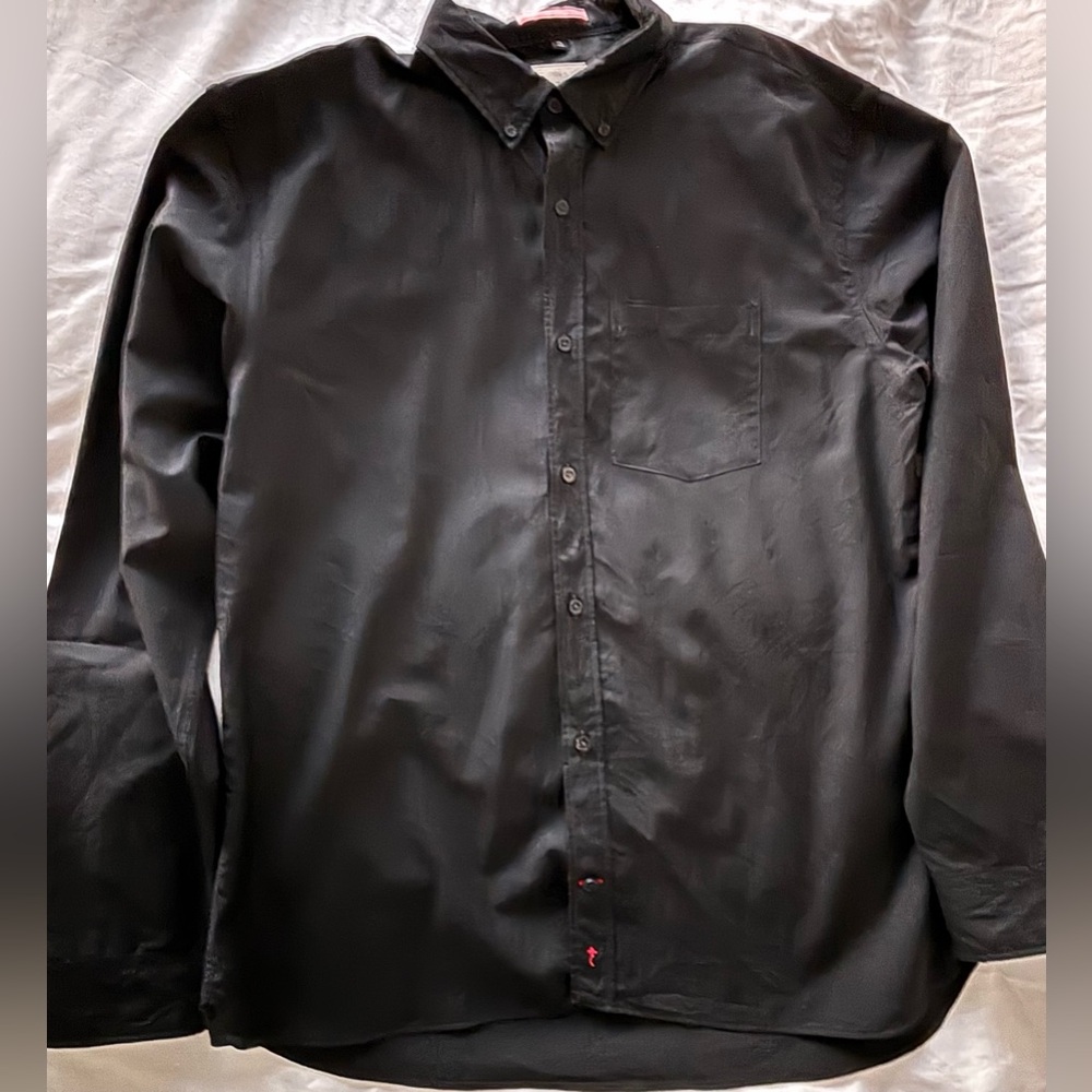 Apolis Men's Black Merino Wool Button Under Shirt - Size XL